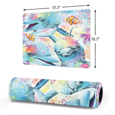 Pastel Dolphins by Sheena Pike Gaming Mouse Pad